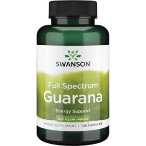 SWANSON Guarana 500mg 100 kapsułek - Studio Zielarskie