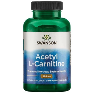 SWANSON Acetyl L-Karnityny 500mg 100 kapsułek - Studio Zielarskie
