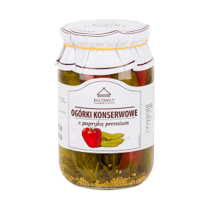BACÓWKA Ogórki konserwowe z papryką premium 870g - Studio Zielarskie
