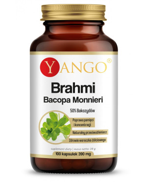 YANGO Brahmi Bacopa Monnieri 100 kapsułek - Studio Zielarskie