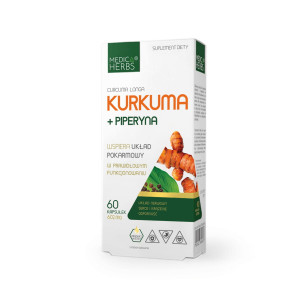Medica Herbs Kurkuma + piperyna 60 kapsułek - Studio Zielarskie