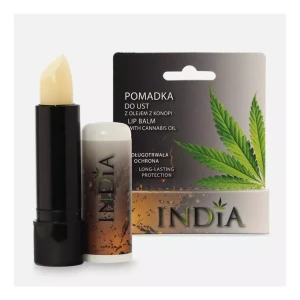 INDIA Pomadka do ust z olejem z konopi siewnych 3,8g - Studio Zielarskie