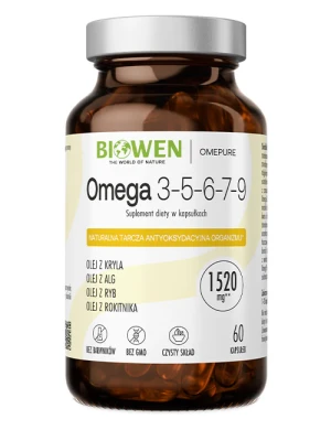 BIOWEN Omega 3-5-6-7-9 60 kapsułek - Studio Zielarskie