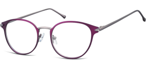 Oprawki okularowe kocie oczy damskie stalowe Sunoptic 940C bordowe