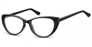 Okulary oprawki korekcyjne Kocie Oczy zerówki Sunoptic CP138 czarne