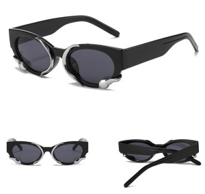 Damskie okulary przeciwsłoneczne z filtrem UV400 czarne ST-MAX4