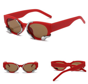 Damskie okulary przeciwsłoneczne z filtrem UV400 czerwone ST-MAX4D