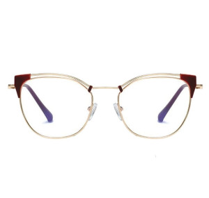 Okulary kocie do komputera damskie z filtrem BLUE Light zerówki 2565-4