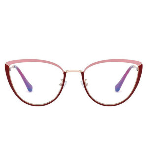 Okulary kocie do komputera damskie z filtrem BLUE Light zerówki 2583-3