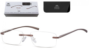 Patentki Bezramkowe Asferyczne Okulary aluminiowe do Czytania Montana MR68B moc: +3.5