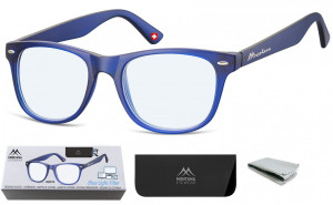 Okulary z filtrem do Komputera i Czytania moc: +2.00 Plusy z Antyrefleksem Montana BLFBOX67C