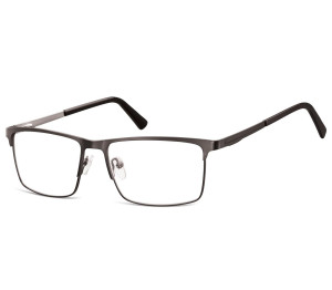 Okulary zerówki korekcyjne Nerd Prostokątne Flex 909E grafitowe