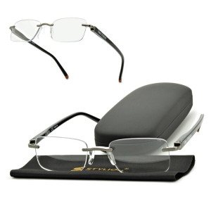 Plusy +3.50 okulary bezramkowe do czytania korekcyjne ST323