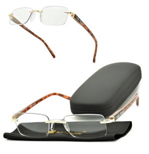 Plusy +2.00 okulary bezramkowe do czytania korekcyjne ST323A