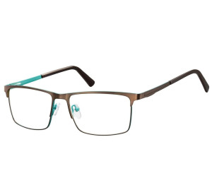 Okulary zerówki korekcyjne Nerd Prostokątne Flex 909D brązowe