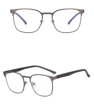 Solidne okulary zerówki do komputera BLUE LIGHT grafitowo-czarne z flexami 25126D