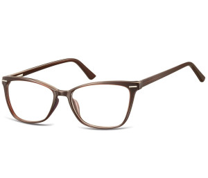 Damskie okulary optyczne zerówki kocie oczy Sunoptic CP118C brązowe