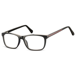Okulary zerówki acetatowe oprawki korekcyjne prostokątne AC399 czarne