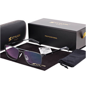 Męskie okulary Fotochromowe PREMIUM +3.50 do czytania z antyrefleksem STF380