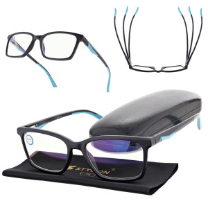 Męskie okulary +2.75 do czytania i komputera Blue Light ST338 czarne