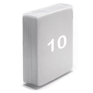 10x Ściereczka do czyszczenia i pielęgnacji okularów z Mikrofibry 17,5 x 14,5 Szara