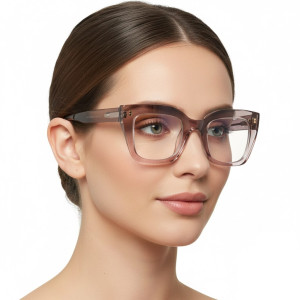 Damskie okulary +3.25 do czytania i komputera z filtrem Blue Light STL286 szary/fiolet