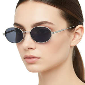 Damskie okulary fotochromowe kat.1-3 przeciwsłoneczne STLF-06E srebrny/szary