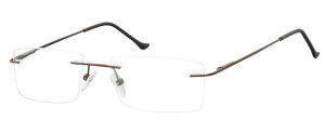 Bezramkowe Okulary Oprawki korekcyjne Sunoptic 986E brazowe
