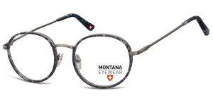 Panterkowe niebieskie Lenonki okrągłe Okulary Oprawki optyczne MM608D
