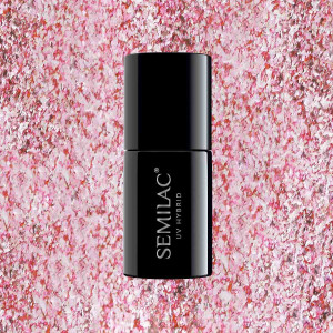 295 Lakier Hybrydowy Semilac Peach Pink Shimmer 7ml