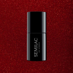 347 Lakier Hybrydowy Semilac Pretty Red Glitter 7ml