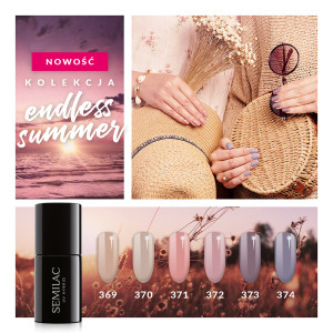 Kolekcja Semilac Endless Summer (369, 370, 371, 372, 373, 374) - lakiery dostępne również osobno