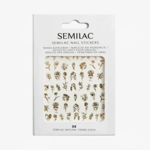 08 Semilac Naklejki Na Paznokcie Natural Theme Gold