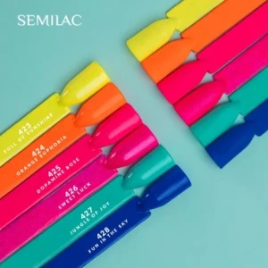 Kolekcja Semilac Power Neons (423, 424, 425, 426, 427, 428) - lakiery dostępne również osobno.