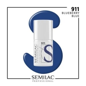 911 Semilac Professional Lakier Hybrydowy Blueberry Blue 7ml