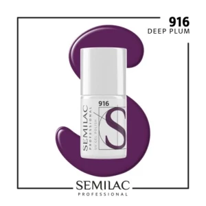 916 Semilac Professional Lakier Hybrydowy Deep Plum 7ml