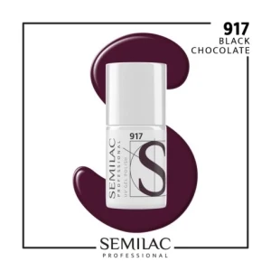 917 Semilac Professional Lakier Hybrydowy Black Chocolate 7ml