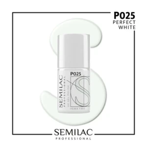 P025 Semilac Professional Lakier Hybrydowy Perfect White 7ml