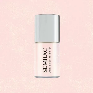 S257 Semilac One Step Hybrid 3w1 Naked Glitter Rose 5ml