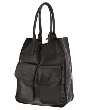 Modna torebka XL shopper worek czarna