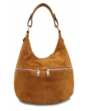 Torebka worek zamsz camel vera pelle