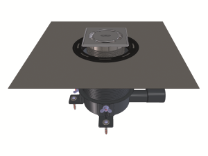 HL541Wpust prysznicowy DN40/50 poziomy o regulowanej wysokości zabudowy