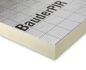 Płyty do termoizolacji dachów płaskich Bauder PIR FA TE z obustronną powłoką aluminiową 1200x600