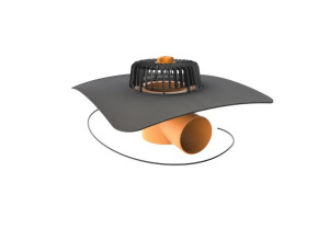 Wpust dachowy ogrzewany poziomy TWE V TPO/FPO Thermoplan T Bauder TOPWET