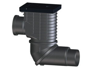 HL600NGHO Wpust rynnowy fasadowy z bocznym dopływem DN110 i odpływem DN110/125