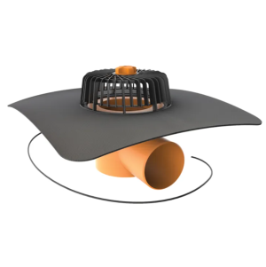 Wpust dachowy poziomy ogrzewany Topwet TWE_V - kołnierz EPDM Quick Seam Sa Flashing