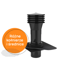 Odpowietrzenie kanalizacji sanitarnej Topwet TWOP 160 XL czarna rura