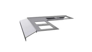 Narożnik zewnętrzny dla balkonów z posadzką ceramiczną Renoplast K100 90°