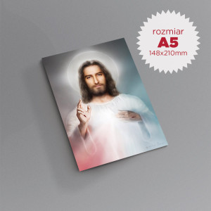 Jezus Miłosierny. Obrazek A5