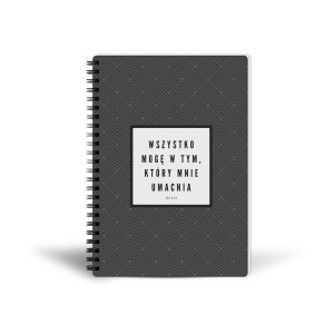 Notes A5 z cytatem - grafitowy
